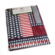 "Patriotic Patchwork" PEVA Flannel Backed Tablecloth