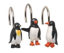 Arctic Penguins Resin Shower Curtain Hooks
