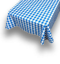 70" Long Check PEVA flannel backed tablecloth
