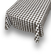 70" Long Check PEVA flannel backed tablecloth