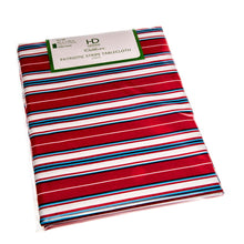 "Patriotic Stripe" PEVA Flannel Backed Tablecloth
