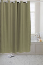 Pre Hooked™ Waffle Weave Fabric Shower Curtain