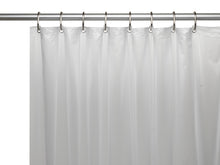 3 Gauge Vinyl Shower Curtain Liner w/ Weighted Magnets and Metal Grommets in Frosty Clear