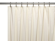 3 Gauge Vinyl Shower Curtain Liner w/ Weighted Magnets and Metal Grommets in Bone