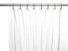 3 Gauge Vinyl Shower Curtain Liner w/ Weighted Magnets and Metal Grommets in White