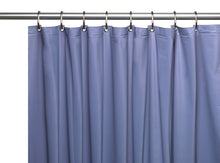 3 Gauge Vinyl Shower Curtain Liner w/ Weighted Magnets and Metal Grommets in Slate