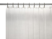 3 Gauge Vinyl Shower Curtain Liner w/ Weighted Magnets and Metal Grommets in Super Clear