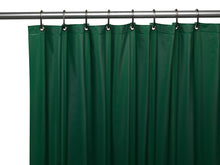 3 Gauge Vinyl Shower Curtain Liner w/ Weighted Magnets and Metal Grommets in Evergreen