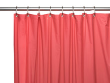 3 Gauge Vinyl Shower Curtain Liner w/ Weighted Magnets and Metal Grommets in Rose