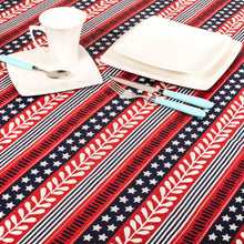 "Americana" PEVA Flannel Backed Tablecloth