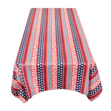 "Americana" PEVA Flannel Backed Tablecloth