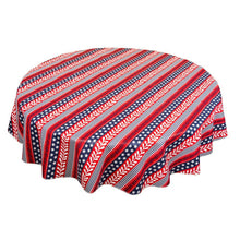"Americana" PEVA Flannel Backed Tablecloth