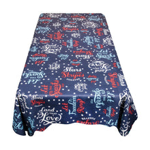 "USA" PEVA Flannel Backed Tablecloth